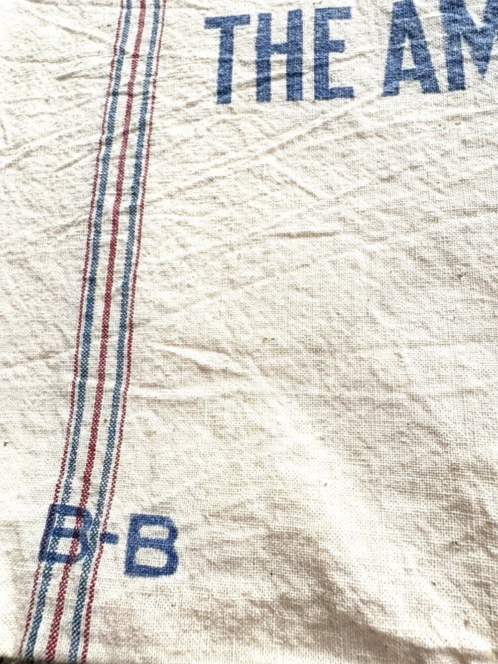 Amalgamated Sugar Company 100 Lb Cloth Feed Sack Bag Cream